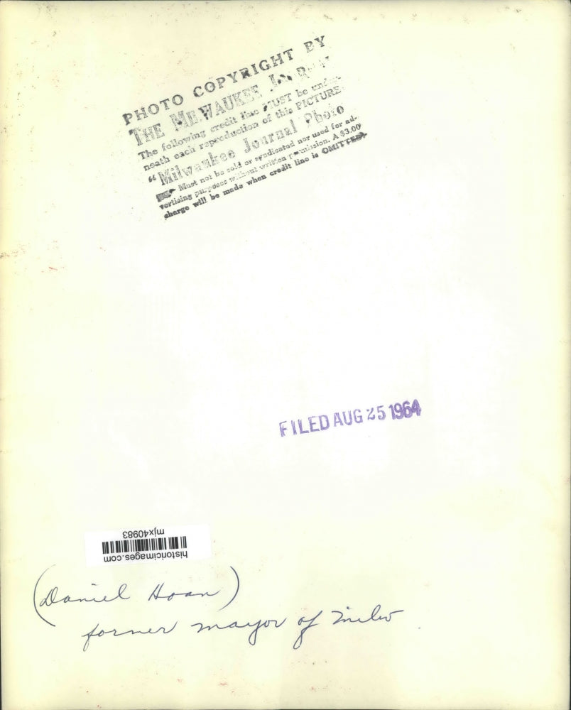 1964 Press Photo Daniel Hoan former mayor of Milwaukee and family. - mjx40983