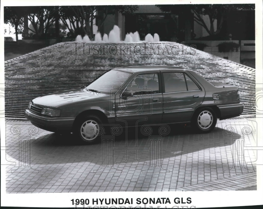 1989 Press Photo Hyundai's 1990 Sonata features new 3-liter, V-6, fuel-injected- Historic Images