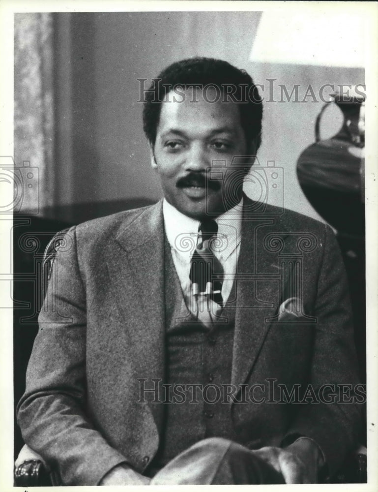 1984 Press Photo Reverend Jesse Jackson, activist - mjx41182