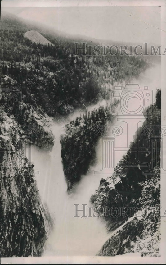 1936 Press Photo View of Rjukansos Falls in Norway. - mjx41956- Historic Images