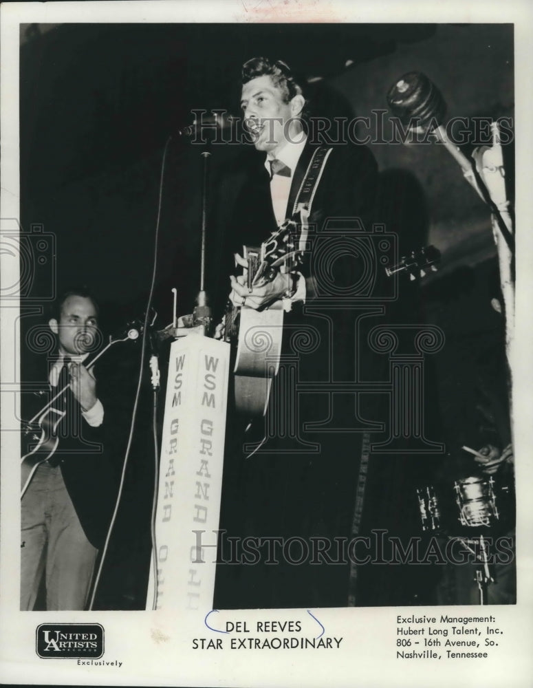1969 Press Photo Singer Del Reeves - mjx42164