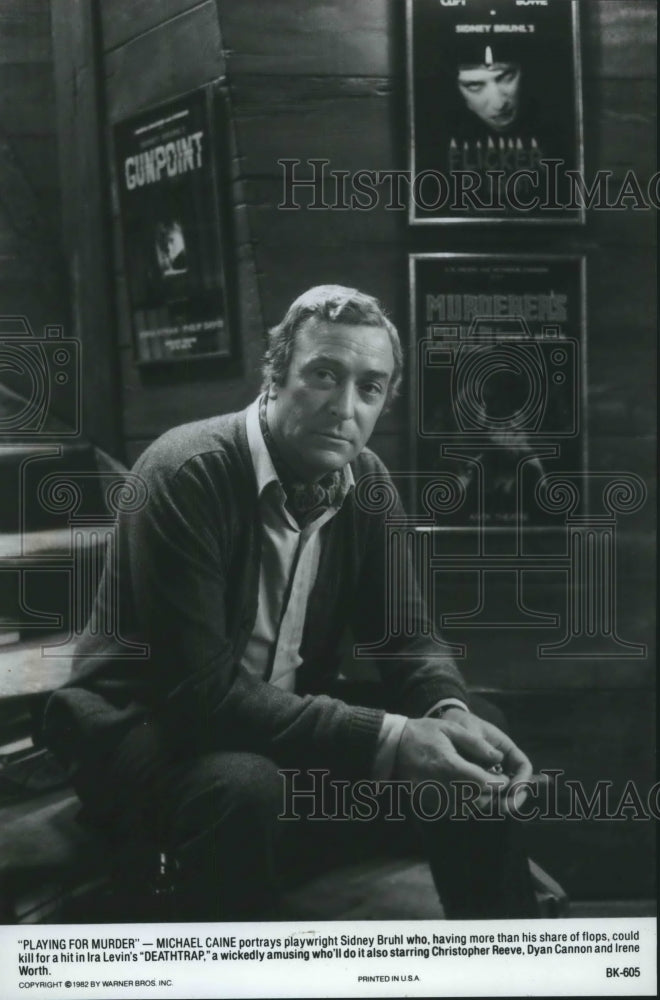 1982 Press Photo Michael Caine in "Deathtrap" - mjx42289