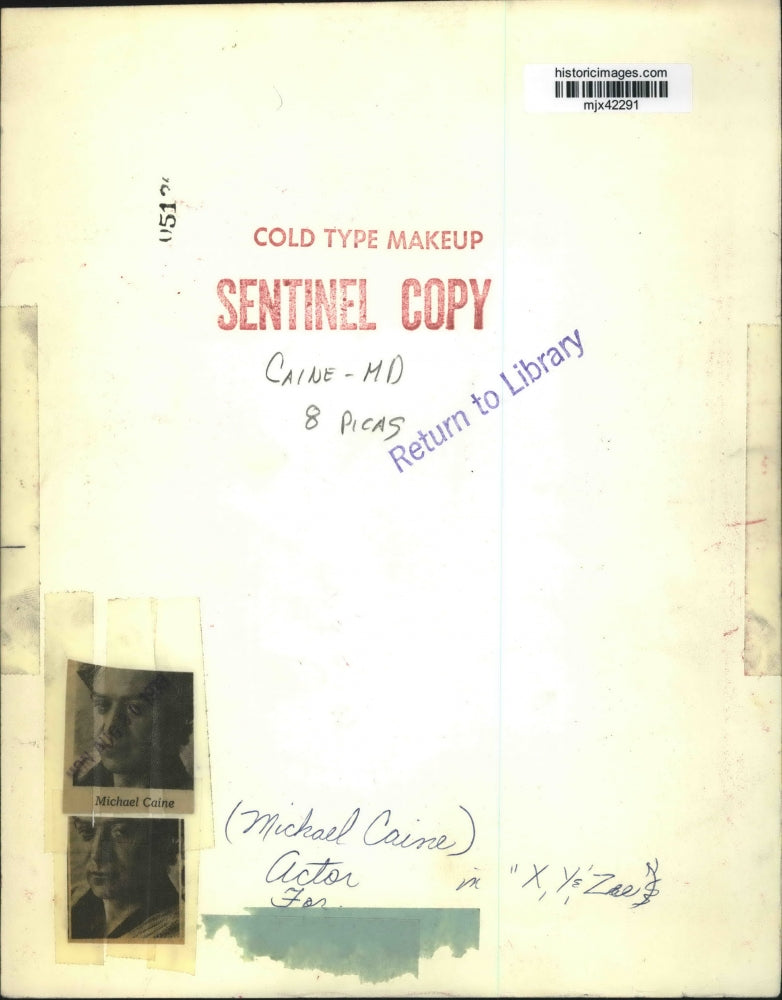 1971 Press Photo Actor Michael Caine - mjx42291