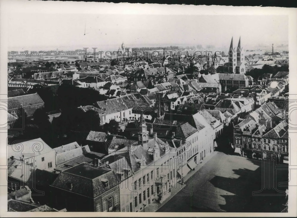 1940 Press Photo Aerial view of Roermond, Holland, where German Troops invaded- Historic Images