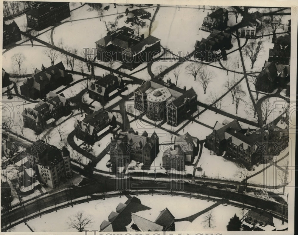 1932 Press Photo Aerial view of Smith college campus, Milwaukee, Wisconsin