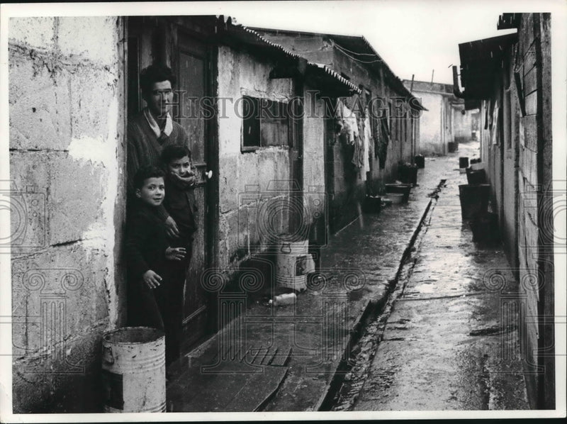Load image into Gallery viewer, 1972 Press Photo Outskirts of Paris, Slums now home for Portuguese immigrants.
