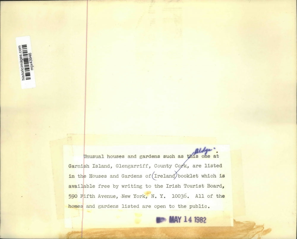 1982 Press Photo Gardens of Garnish Island, Glengarriff, County Cork, Ireland