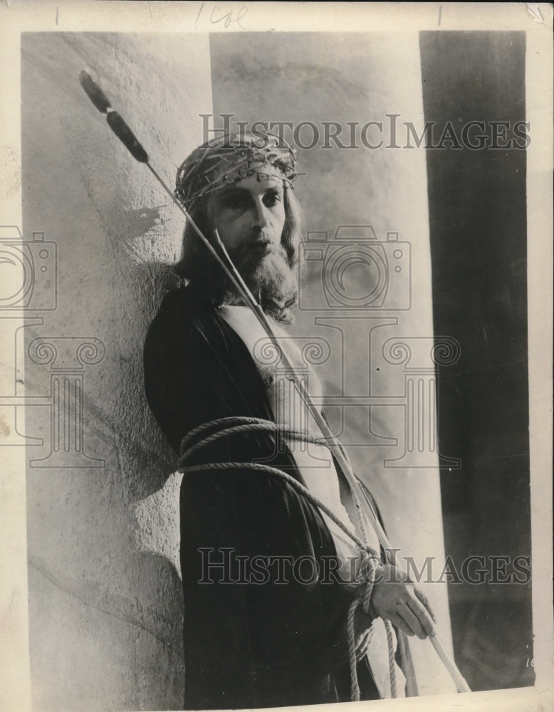 1925 Press Photo Adolph Fassnocht as Christus Freiburg in Passion Play.- Historic Images