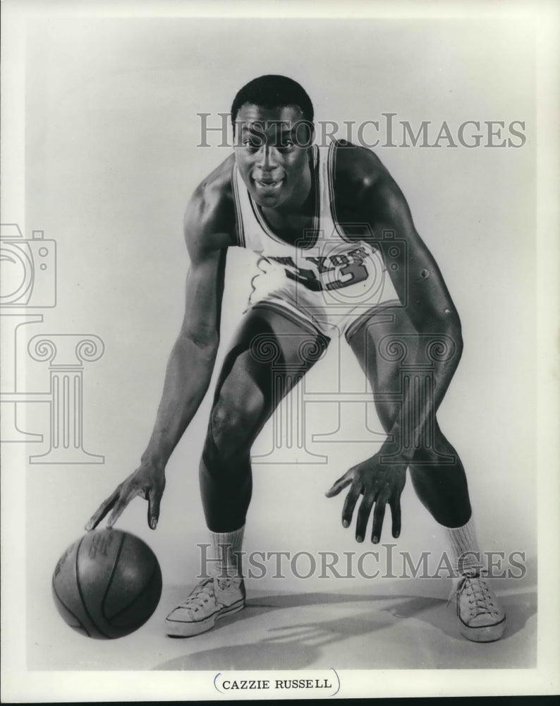 1970 Press Photo New York Knicks basketball star Cazzie Russell - mjx44540- Historic Images