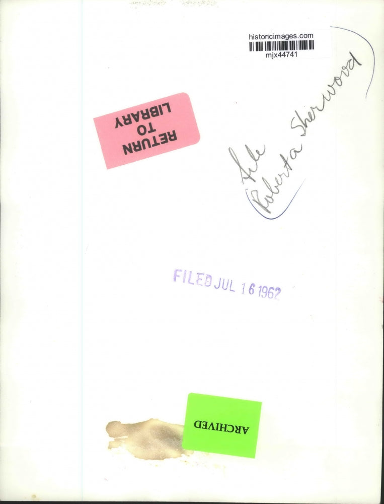 1962 Press Photo Singer Roberta Sherwood - mjx44741