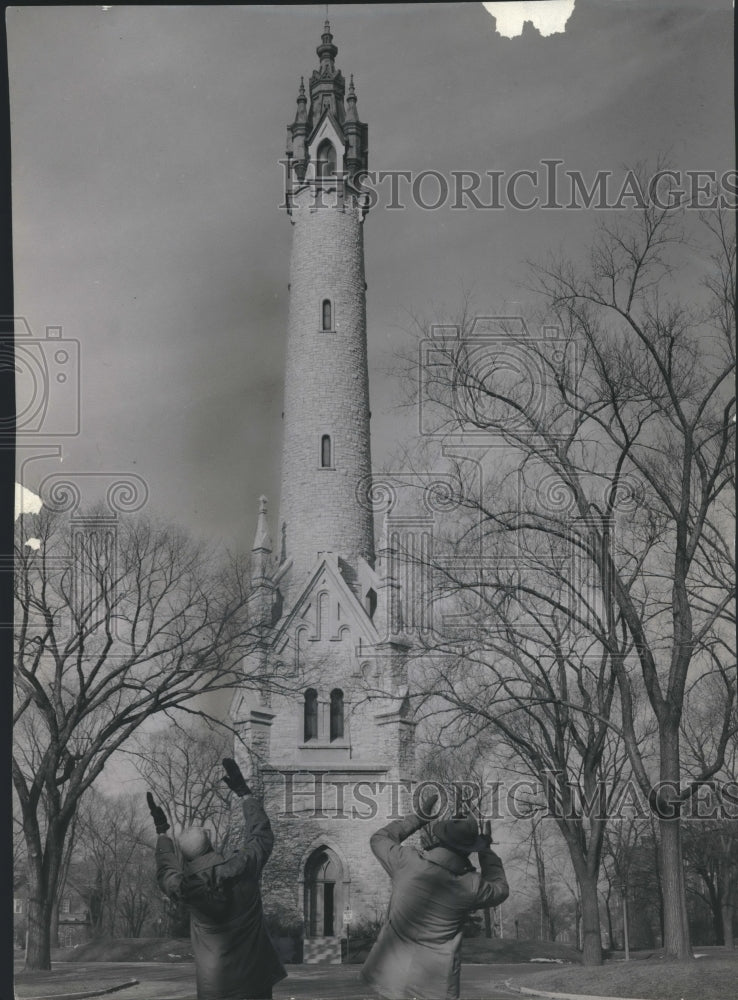 1947 Press Photo Milwaukee Water Department Tower, Milwaukee, Wisconsin