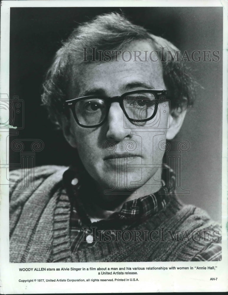 1977 Press Photo Woody Allen stars as Alvie Singer in &quot;Annie Hall,&quot;. - mjx45281- Historic Images