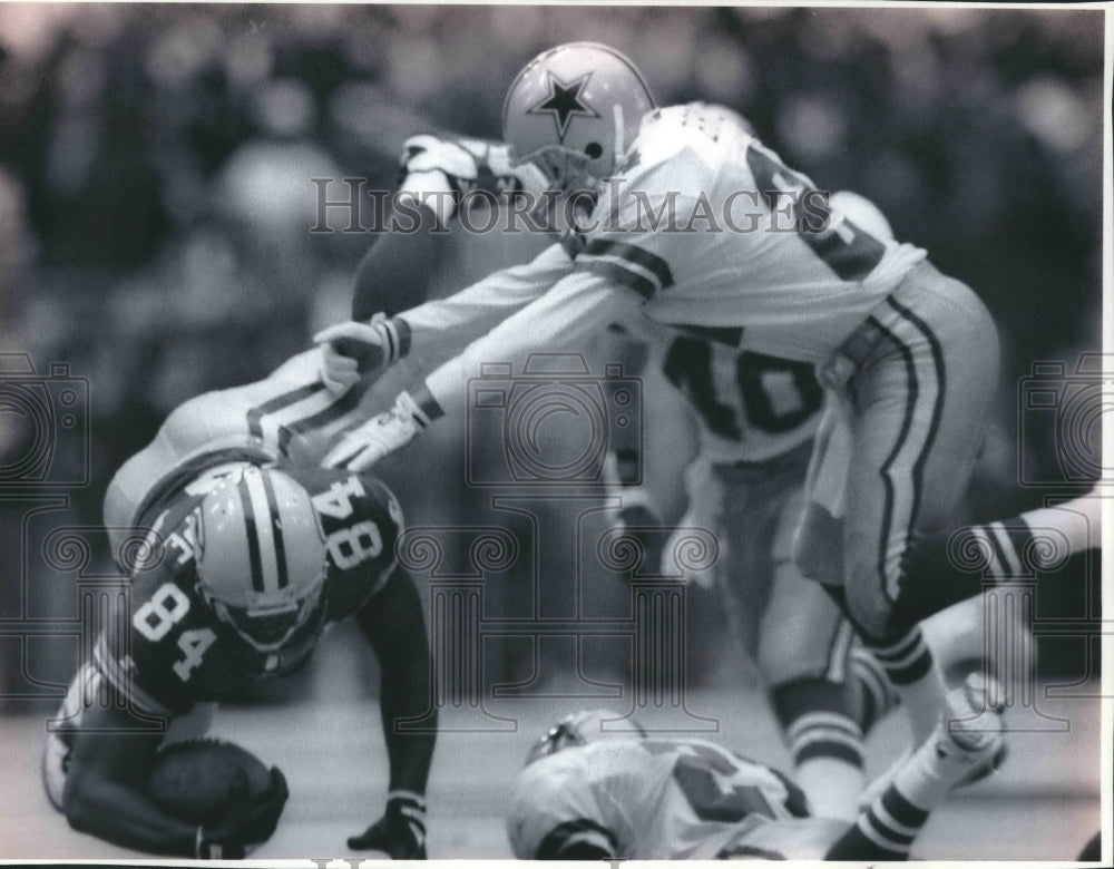 1994 Press Photo Packers, Sterling Sharpe and Larry Brown of Cowboys- Historic Images