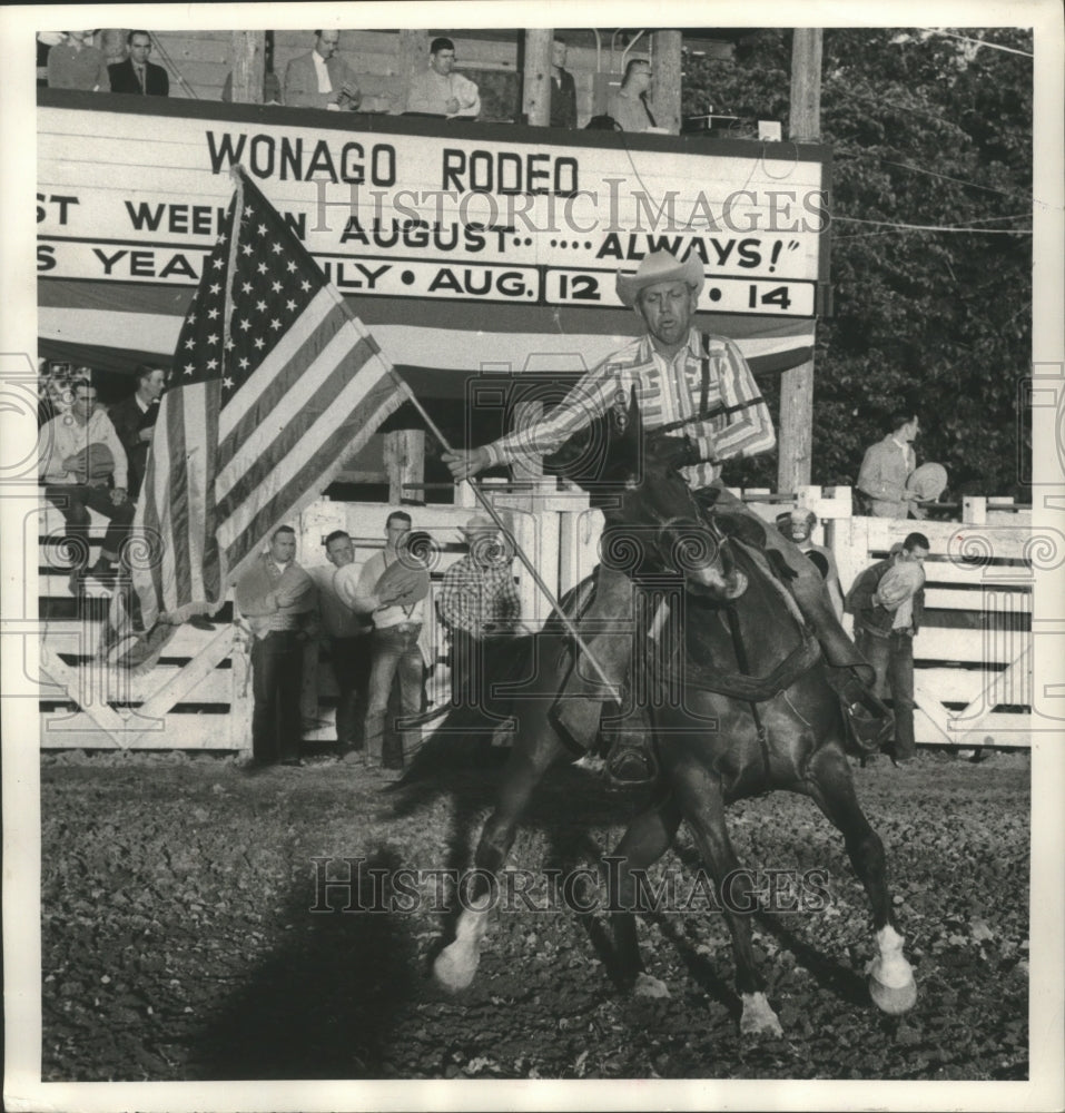1960 Press Photo Wisconsin's First Annual High School Championship Rodeo, Wonago- Historic Images