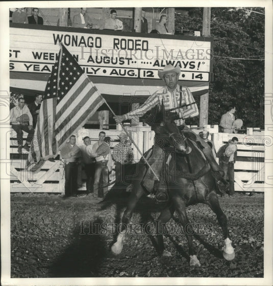 1960 Press Photo Wisconsin's First Annual High School Championship Rodeo, Wonago- Historic Images