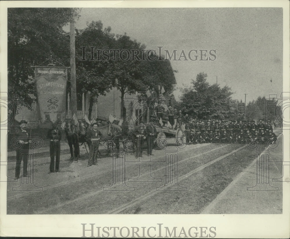 1893 Press Photo Union members march in Milwaukee Labor Day Parade - mjx48119- Historic Images