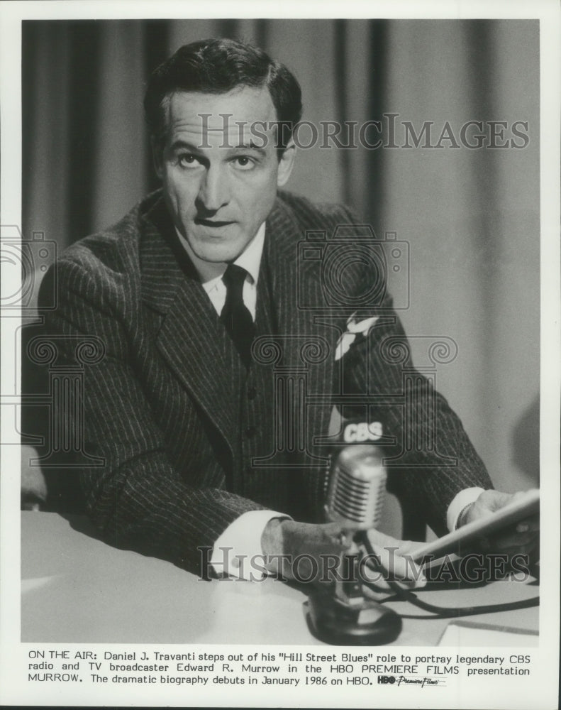 1986 Press Photo Daniel J. Travanti as Edward R. Murrow in HBO&#39;s &quot;Murrow&quot;- Historic Images