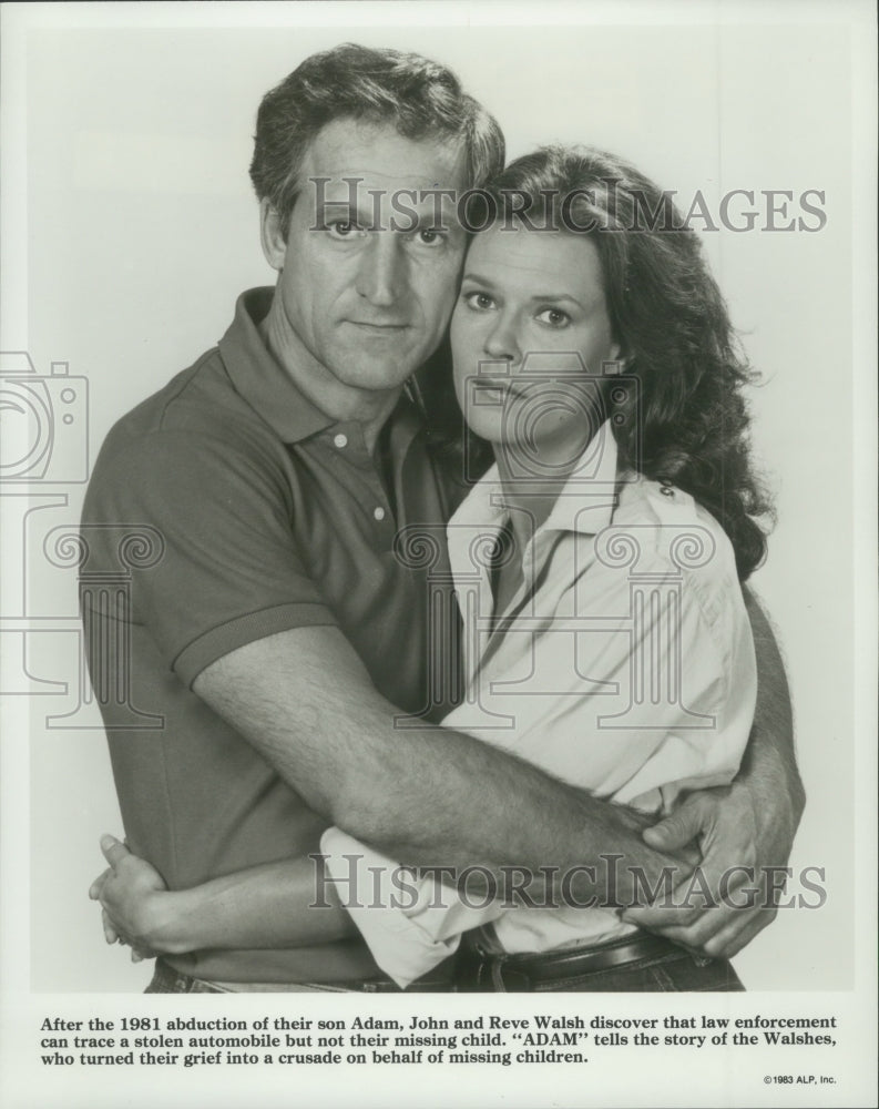 1983 Press Photo Actors Daniel J. Travanti and JoBeth Williams star in &quot;Adam&quot;- Historic Images