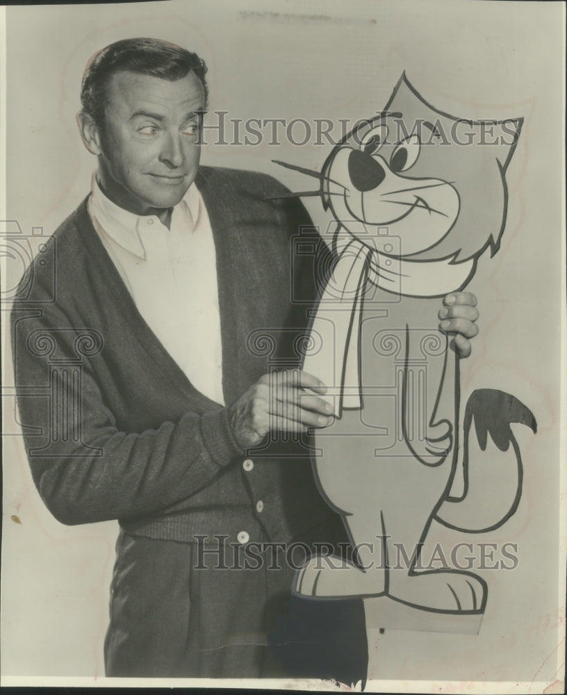 1963 Press Photo John Stephenson voice of &quot;Fancy-Fancy&quot; on &quot;Top Cat&quot; series.- Historic Images