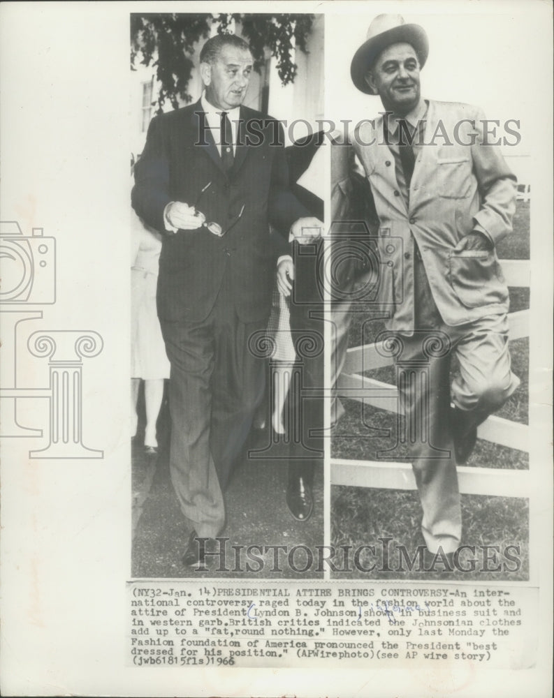 1966 Press Photo President Johnson at White House and his Texas Ranch.- Historic Images