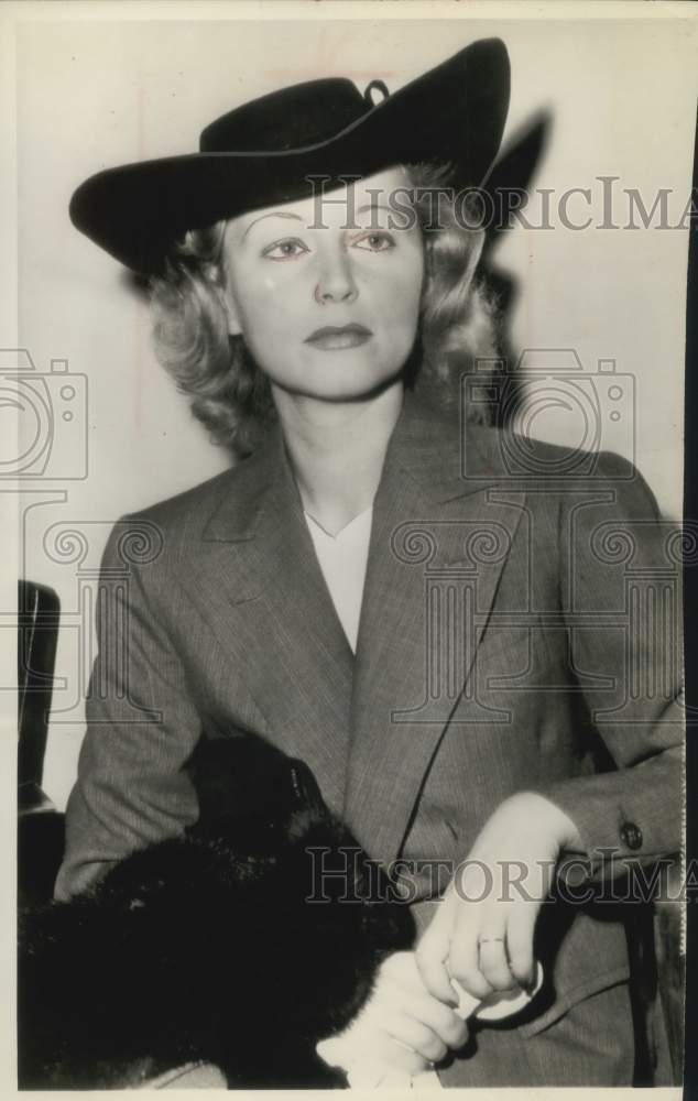 1944 Press Photo Elizabeth Kern Shaw, wife of bandleader Artie Shaw- Historic Images