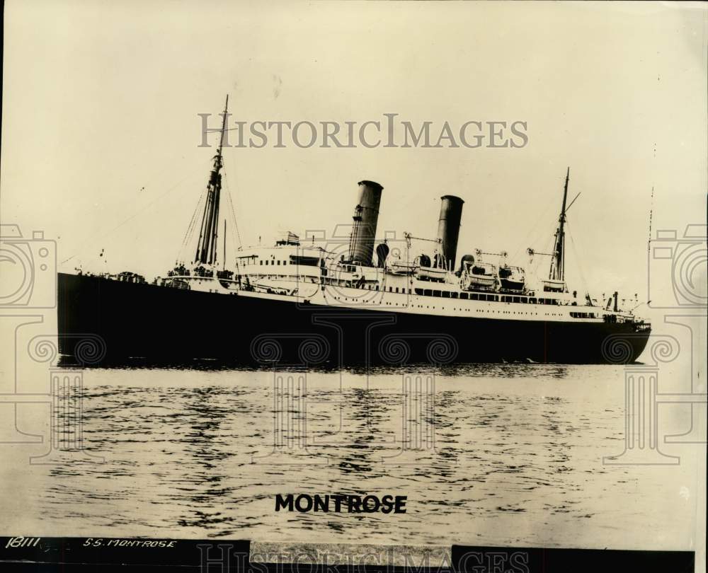 1929 Press Photo The S.S. Montrose- Historic Images