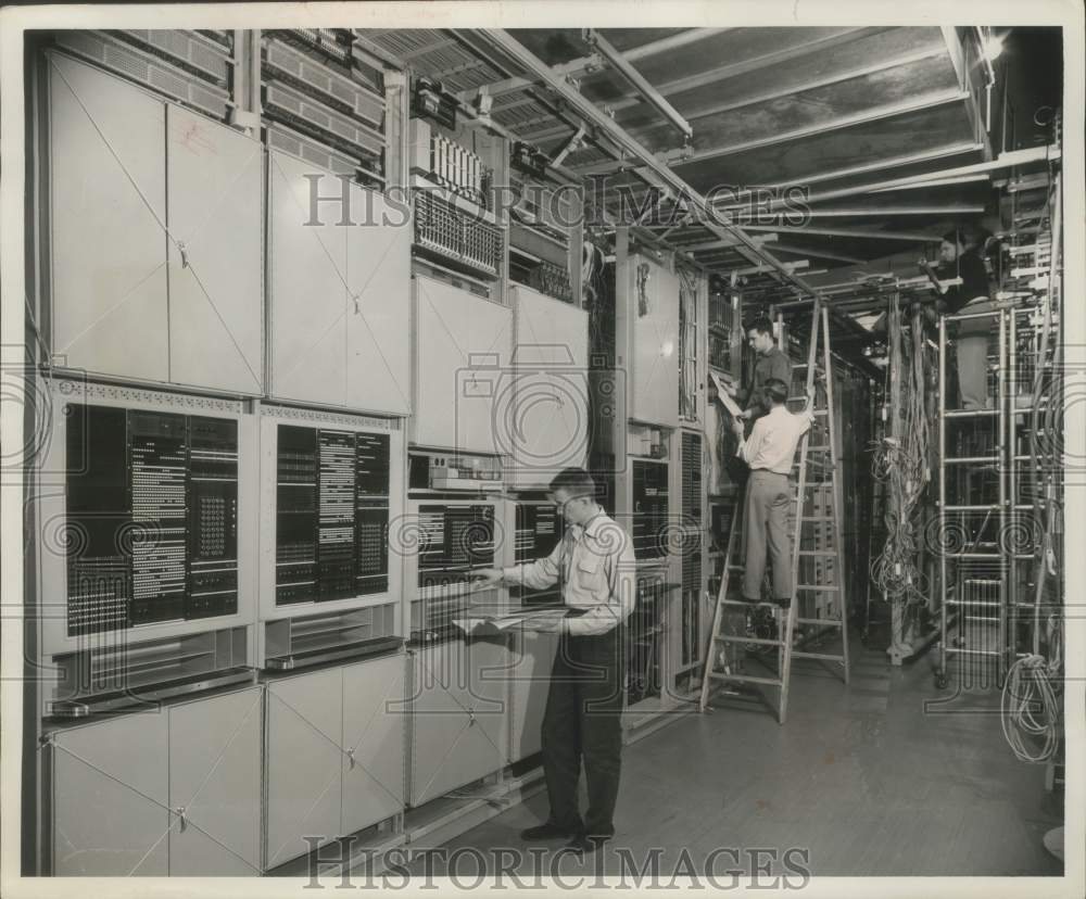 1955 Press Photo Wisconsin Telephone Company Maintenance Center - mjx50120- Historic Images