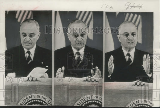 1951 Press Photo President Truman at Japanese Peace Conference - mjx50490- Historic Images