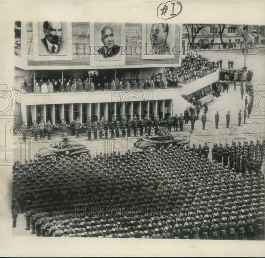 1950 Press Photo Liberation Parade in Budapest, Hungary- Historic Images
