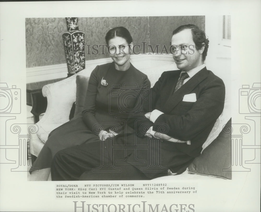 1981 Press Photo King Carl XVI Gustaf and Queen Silvia of Sweden- Historic Images