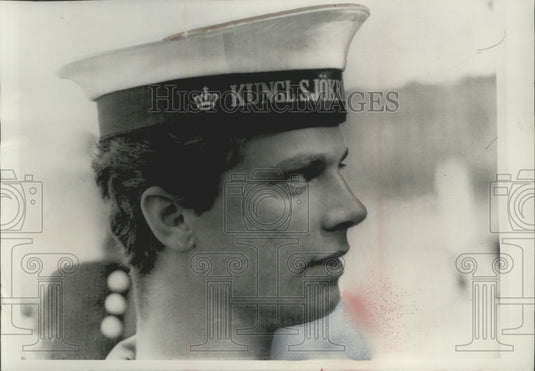 1966 Press Photo Crown Prince Carl Gustaf of Sweden at Naval Academy- Historic Images