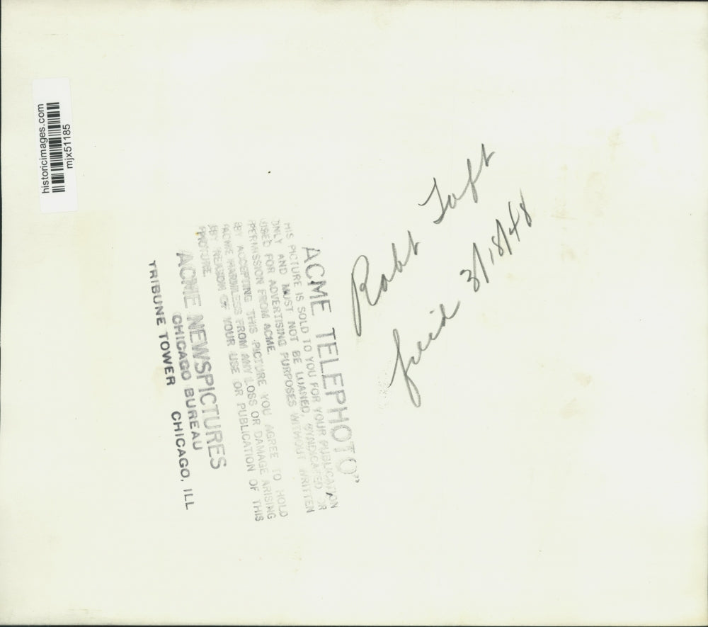 1948 Press Photo Senators Taft and Brewster at the Bangor House, Maine