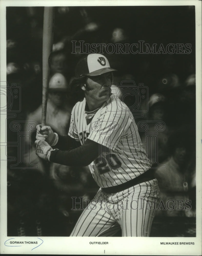 1983 Press Photo Outfielder Gorman Thomas of Milwaukee Brewers - mjx52154- Historic Images