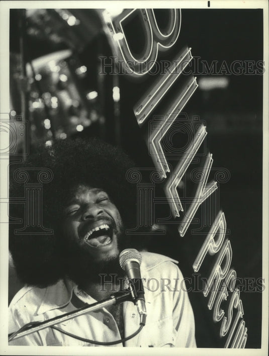 1975 Press Photo Billy Preston host and sings on NBC's "The Midnight Special"- Historic Images