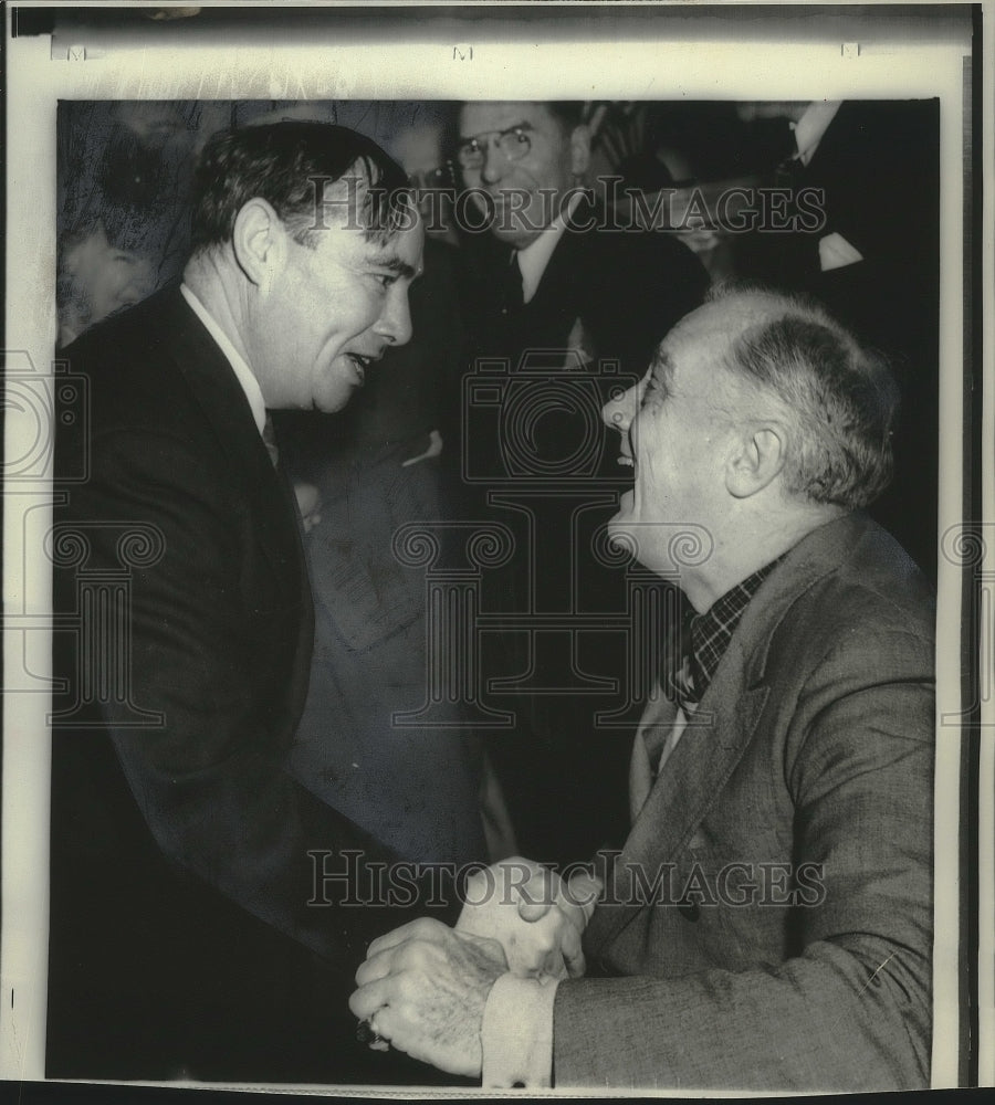 1968 Press Photo Joseph Martin greet President Franklin D Roosevelt, White House- Historic Images