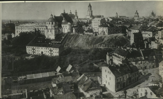 1949 Press Photo Aerial view of Lublin, Poland - mjx53987- Historic Images
