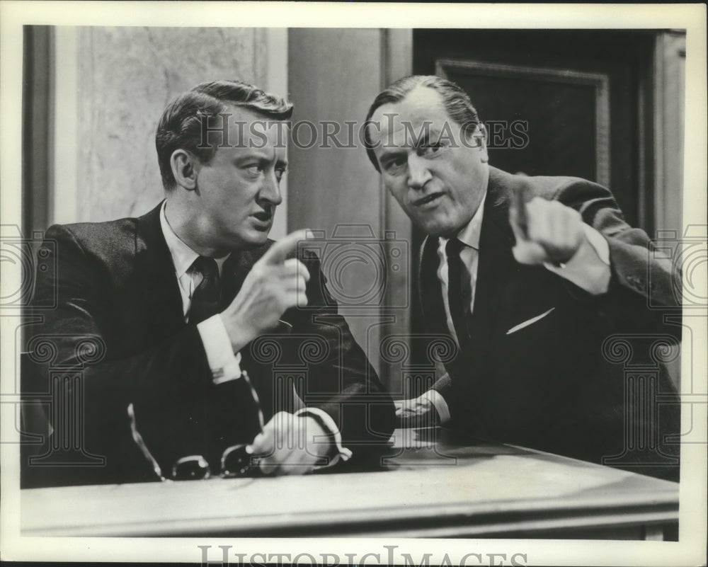 1965 Press Photo Tom Poston and E. G. Marshall star in &quot;The Defenders&quot; on CBS