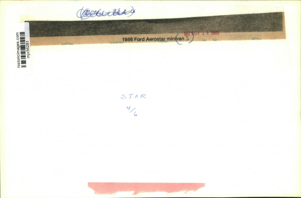 1985 Press Photo 1986 Ford Aerostar minivan. - mjx56281