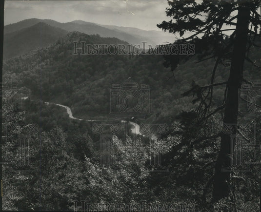 1949 Press Photo Great Smokey Mountain State Park, Aerial view - mjx56931- Historic Images