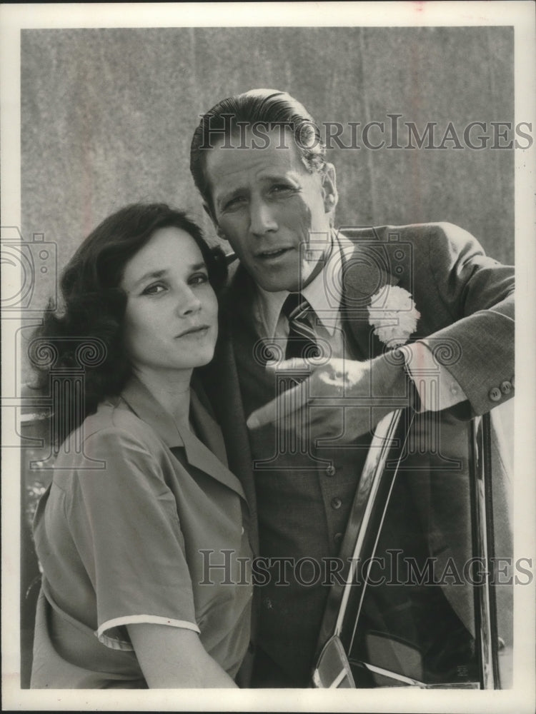 1980 Press Photo Barbara Hershey and Peter Strauss in "Angel on my Shoulder"