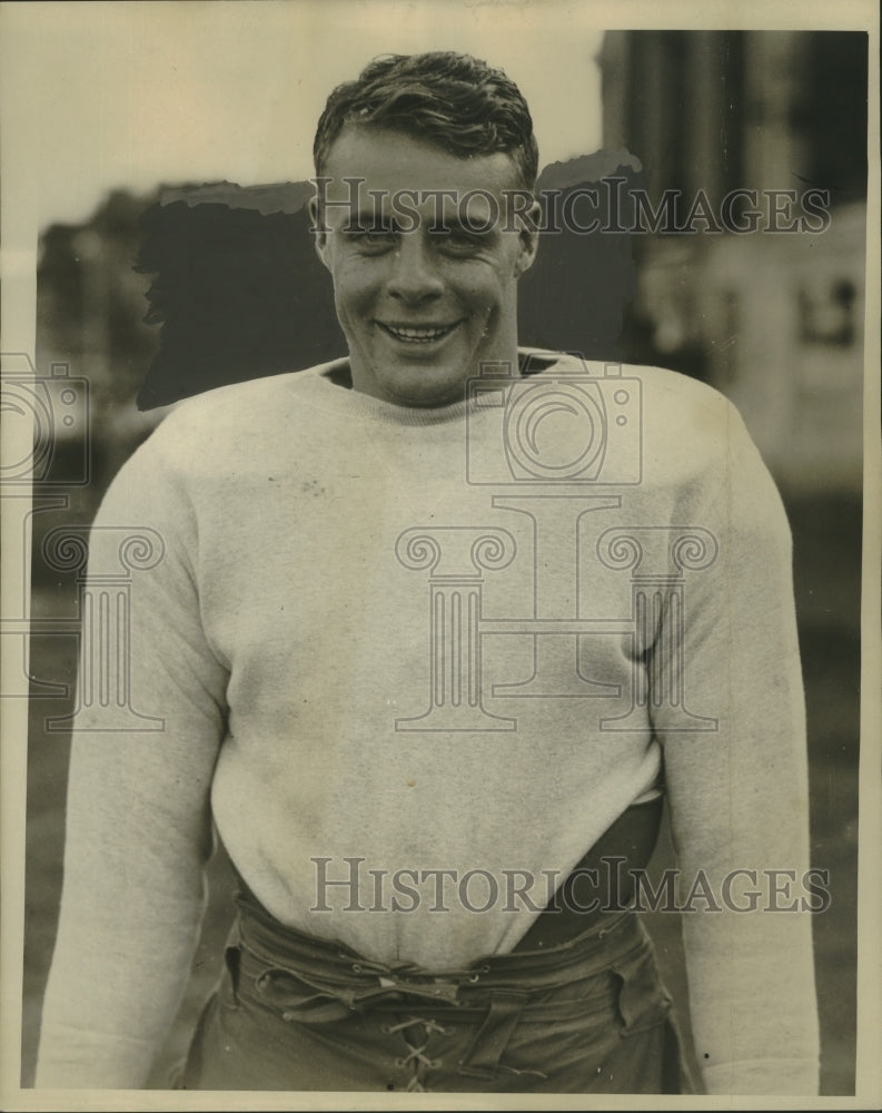 1929 Press Photo Russ Rebholz in football gear - mjx57284- Historic Images