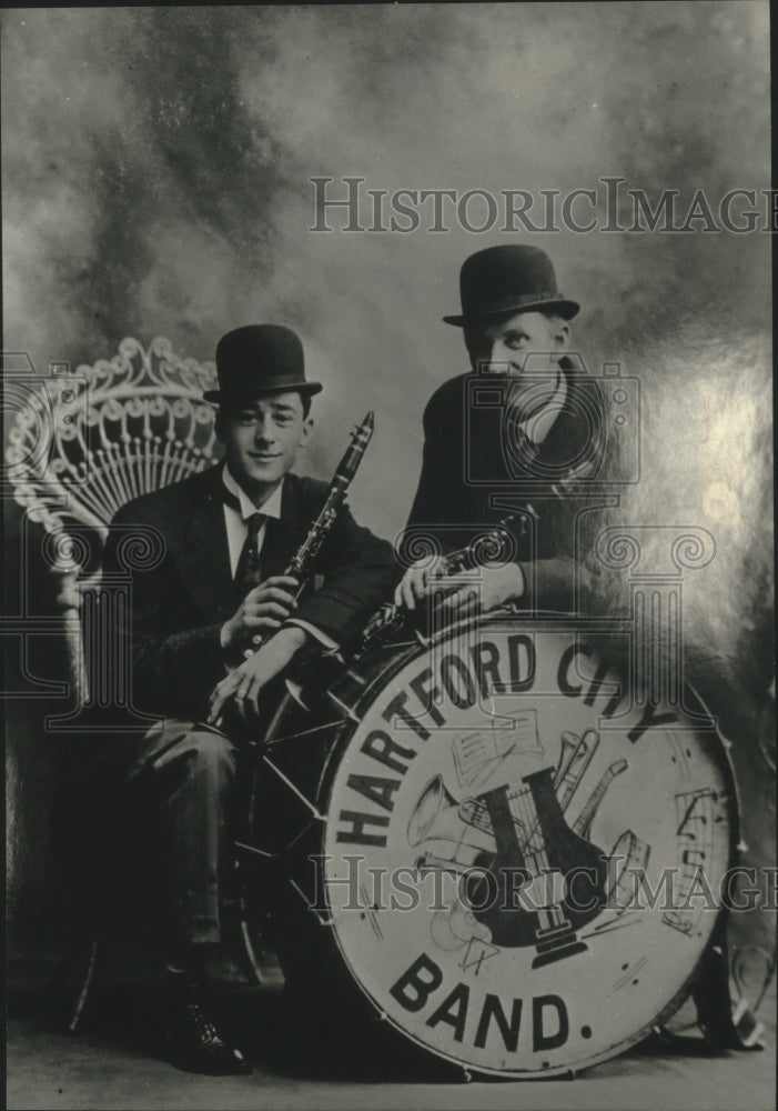 1992 Press Photo Frank Zunker and Frank Haupert of the Hartford City Band.- Historic Images