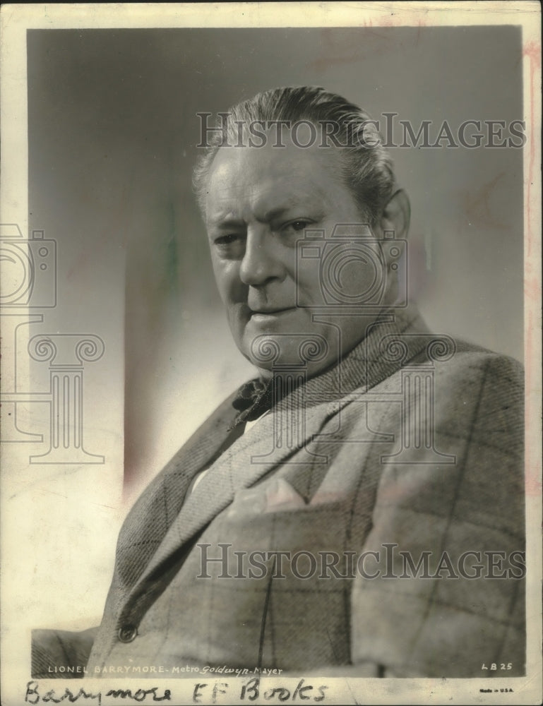 1947 Press Photo Lionel Barrymore, author at 75. - mjx57667- Historic Images