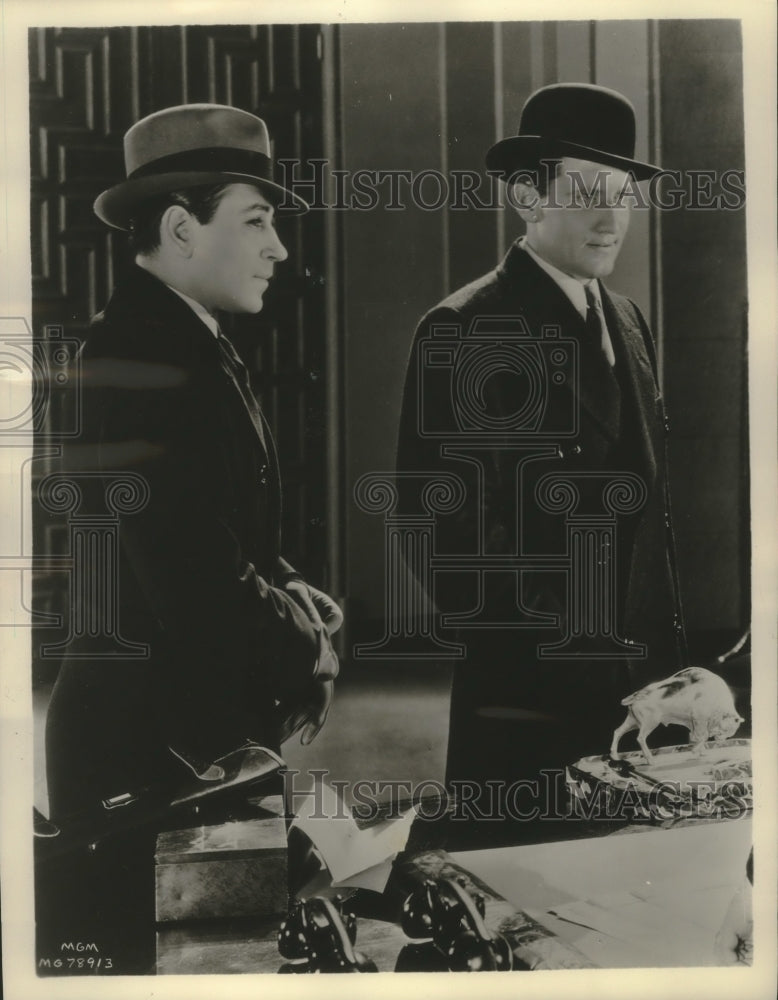 1950 Press Photo Spencer Tracy and George Raft from &quot;The Last Mile&quot; - mjx57884- Historic Images