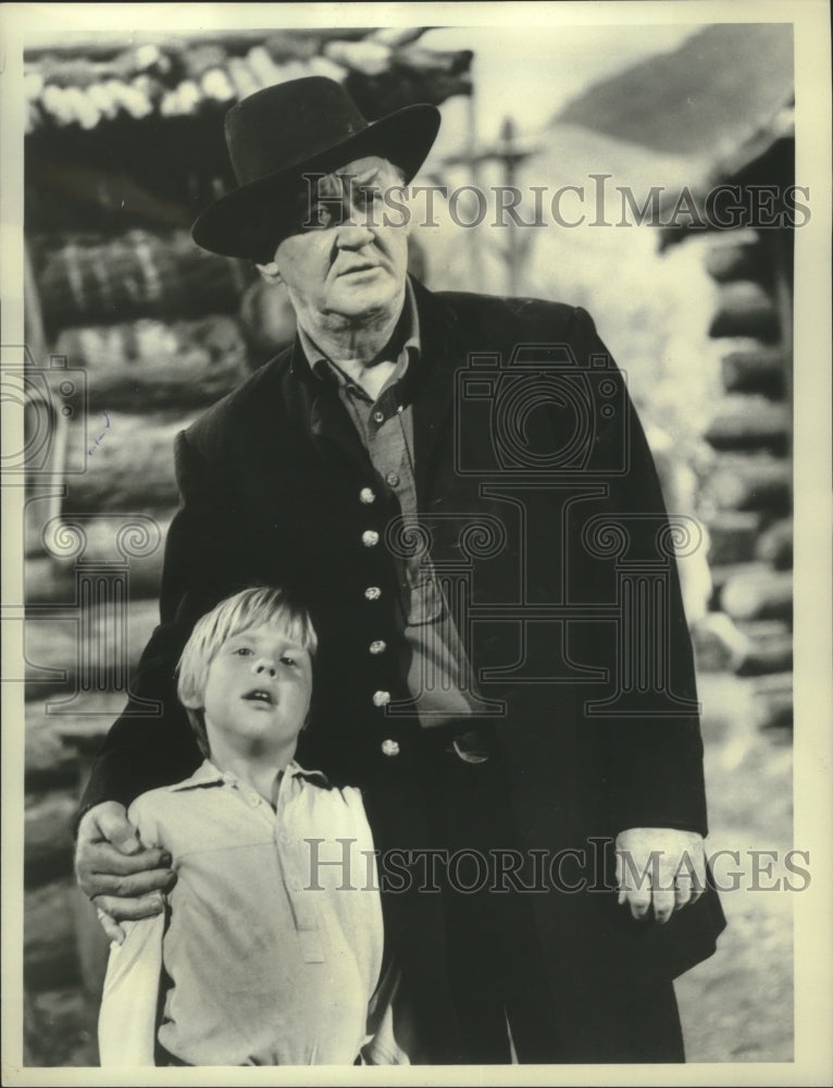 1967 Press Photo Tom Tully &amp; Christopher Shea star in &quot;The Wild Geese&quot; on ABC-TV- Historic Images