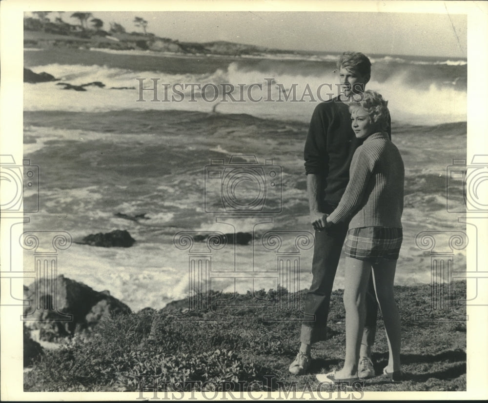 1959 Press Photo Troy Donahue and Sandra Dee star in A Summer Place. - mjx58509- Historic Images