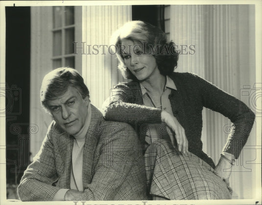 1985 Press Photo Dick Van Dyke and Mariette Hartley in Drop-Out Father, on CBS.- Historic Images