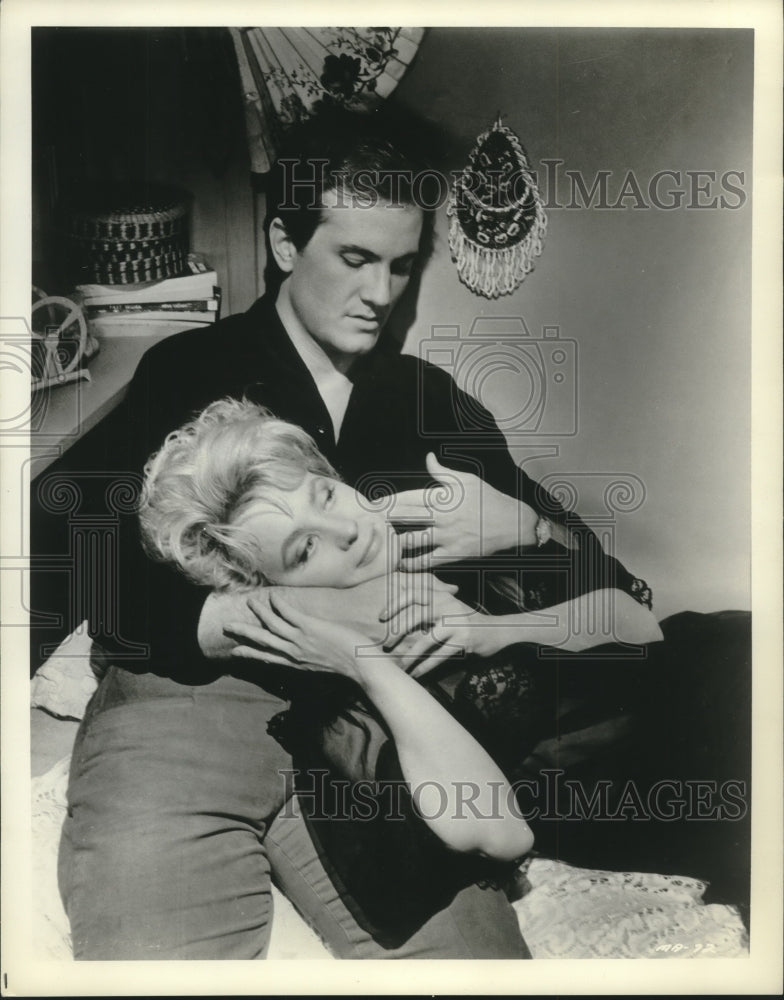 1964 Press Photo Mai Zetterling and Pat Boone - mjx59650- Historic Images