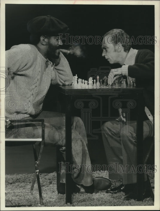 1971 Press Photo Bill Cosby and Don Knotts on "The Don Knotts Show" - mjx59766- Historic Images