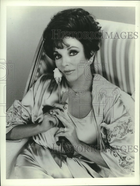 1986 Press Photo Actress Joan Collins in "Sins" - mjx60434- Historic Images